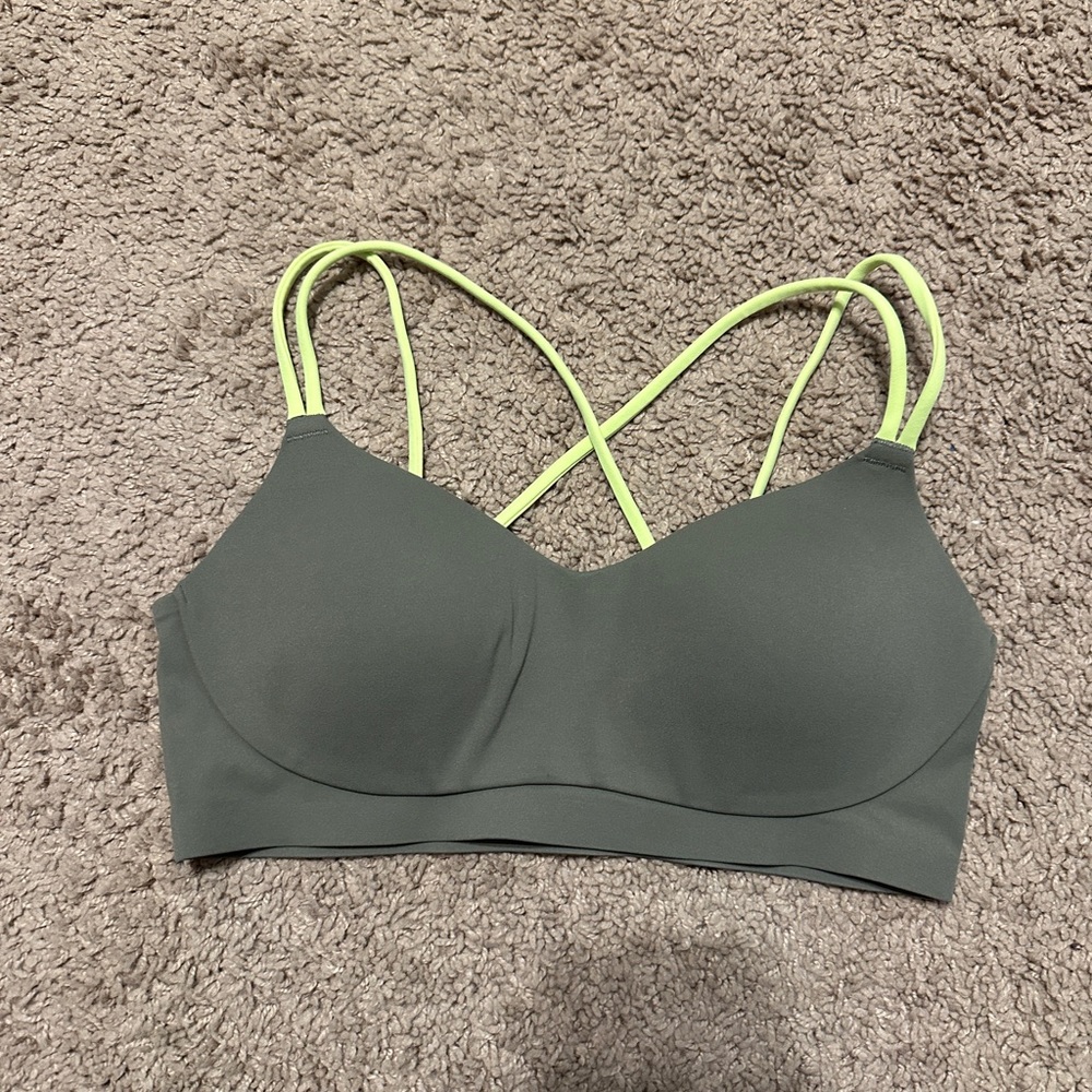 Victoria's Secret Gray and Neon Green Sports Bra